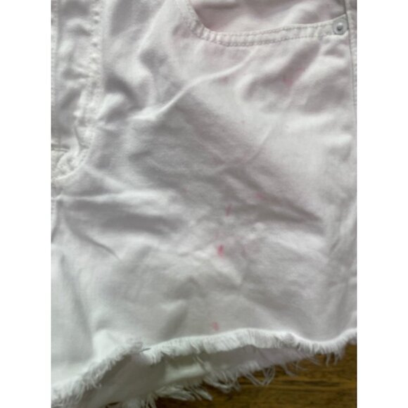 DIY 7 For All Mankind Monroe Cut Off Short Clean White Rigid Women's Size 29 AS - Picture 6 of 12